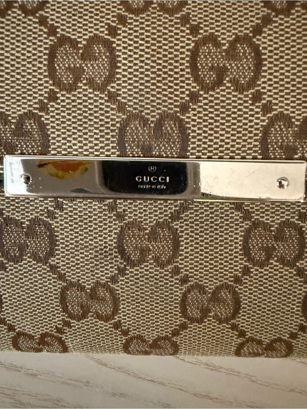 Gucci Brown Signature Chain Wallet - Upcycled - Picture 4 of 4